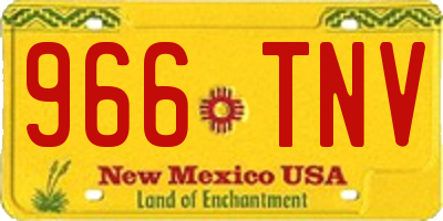 NM license plate 966TNV
