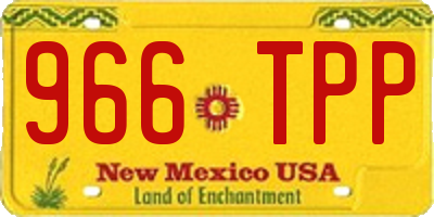 NM license plate 966TPP