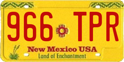 NM license plate 966TPR