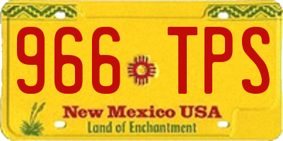NM license plate 966TPS