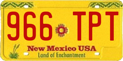 NM license plate 966TPT