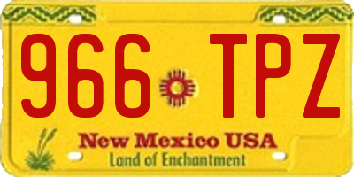 NM license plate 966TPZ