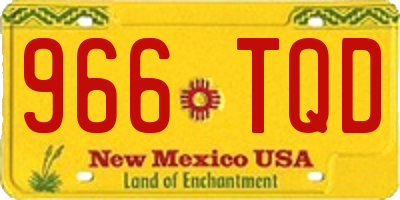 NM license plate 966TQD