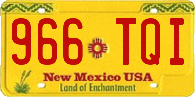 NM license plate 966TQI