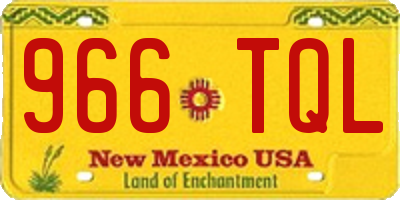 NM license plate 966TQL