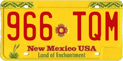 NM license plate 966TQM