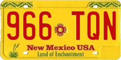NM license plate 966TQN