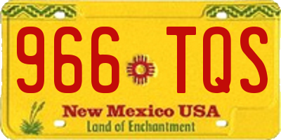 NM license plate 966TQS