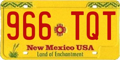 NM license plate 966TQT