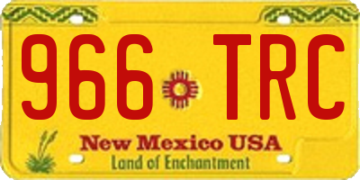 NM license plate 966TRC