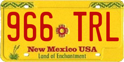 NM license plate 966TRL