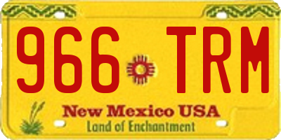 NM license plate 966TRM
