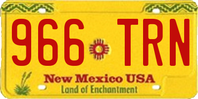 NM license plate 966TRN