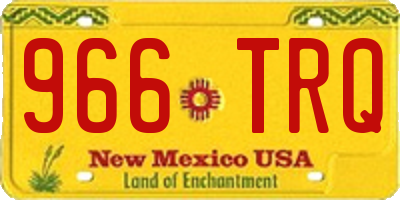NM license plate 966TRQ