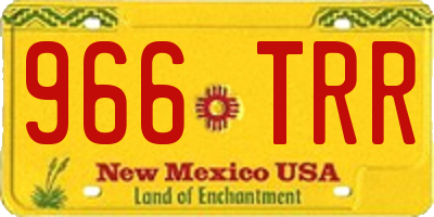 NM license plate 966TRR