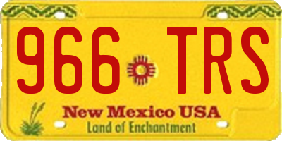 NM license plate 966TRS