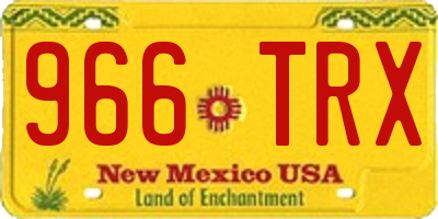 NM license plate 966TRX