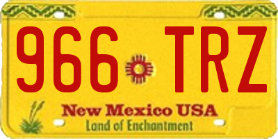 NM license plate 966TRZ