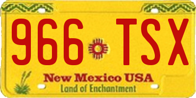 NM license plate 966TSX