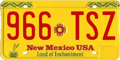 NM license plate 966TSZ