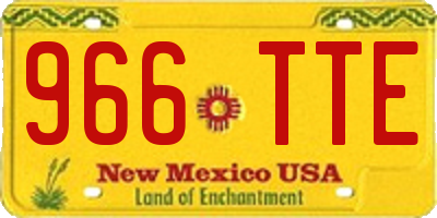 NM license plate 966TTE