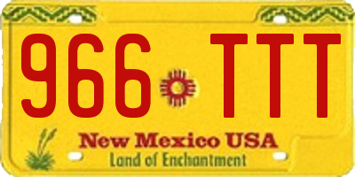 NM license plate 966TTT