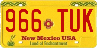 NM license plate 966TUK