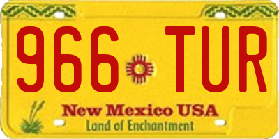 NM license plate 966TUR