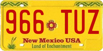 NM license plate 966TUZ