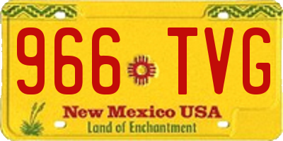 NM license plate 966TVG