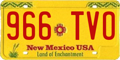 NM license plate 966TVO