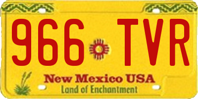 NM license plate 966TVR