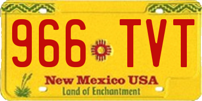 NM license plate 966TVT