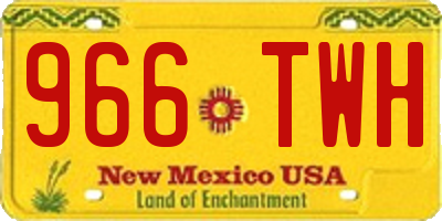 NM license plate 966TWH