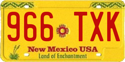 NM license plate 966TXK