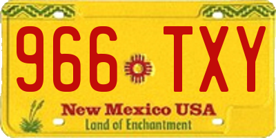 NM license plate 966TXY