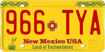 NM license plate 966TYA