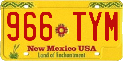 NM license plate 966TYM