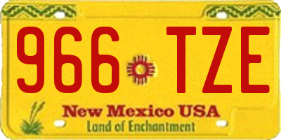 NM license plate 966TZE