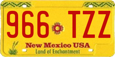 NM license plate 966TZZ