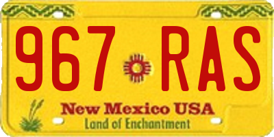 NM license plate 967RAS