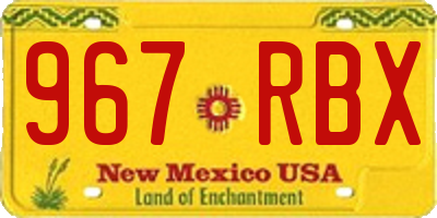 NM license plate 967RBX