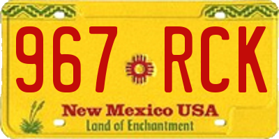 NM license plate 967RCK
