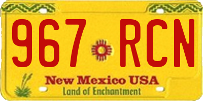 NM license plate 967RCN