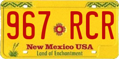 NM license plate 967RCR