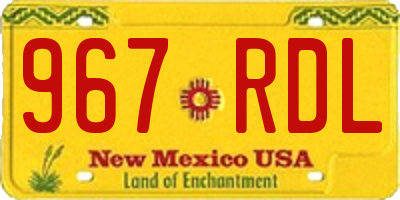 NM license plate 967RDL