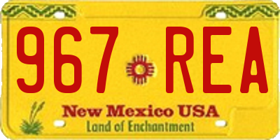 NM license plate 967REA