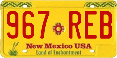 NM license plate 967REB