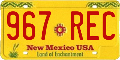 NM license plate 967REC