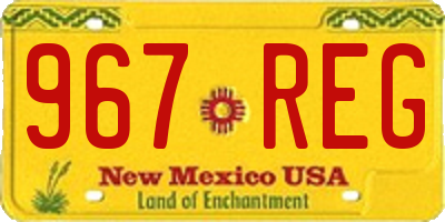 NM license plate 967REG